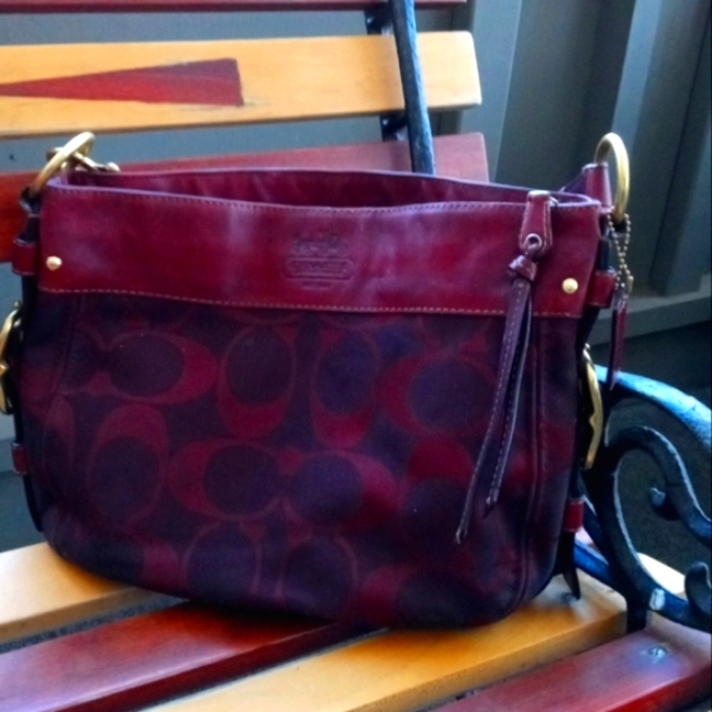 Coach Burgundy Handbag